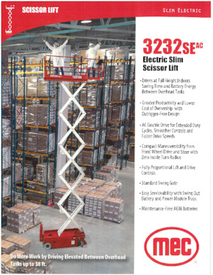 Scherenbühnen auf Rädern MEC 3232SE