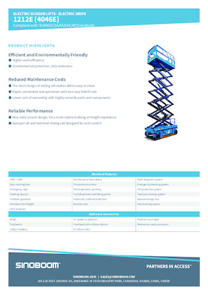 Scherenbühnen auf Rädern Sinoboom 4046E