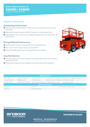 Scherenbühnen auf Rädern Sinoboom 5389RD