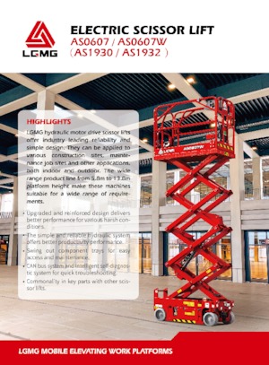 Scherenbühnen auf Rädern LGMG  AS0607 