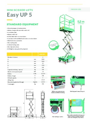 Scherenbühnen auf Rädern Imer Easy UP 5