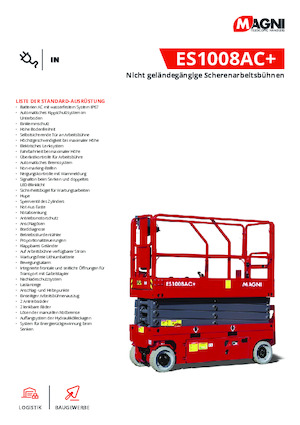 Scherenbühnen auf Rädern MAGNI ES1008AC+