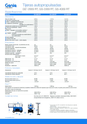 Scherenbühnen auf Rädern Genie GS-3369 RT