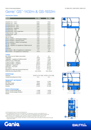 Scherenbühnen auf Rädern Genie GS-1432m E-Drive
