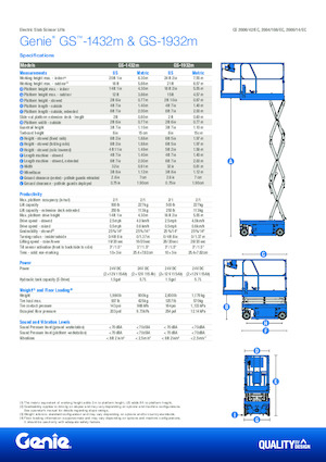 Scherenbühnen auf Rädern Genie GS-1432m E-Drive