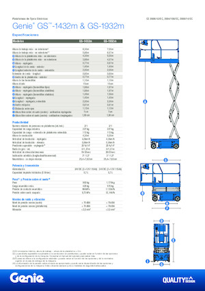 Scherenbühnen auf Rädern Genie GS-1432m E-Drive