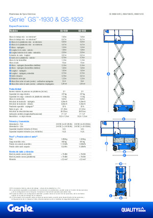 Scherenbühnen auf Rädern Genie GS-1932 E-Drive
