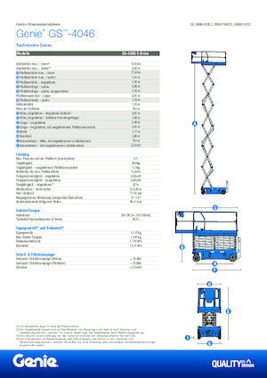 Scherenbühnen auf Rädern Genie GS-4046
