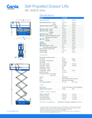 Scherenbühnen auf Rädern Genie GS-4046