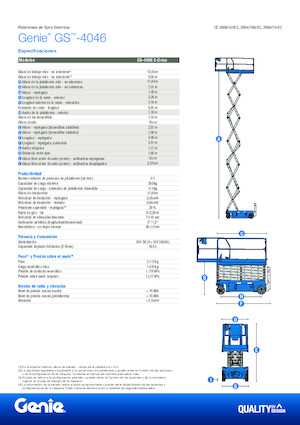 Scherenbühnen auf Rädern Genie GS-4046