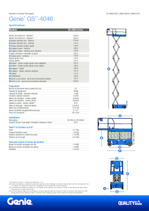 Scherenbühnen auf Rädern Genie GS-4046