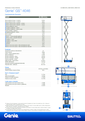 Scherenbühnen auf Rädern Genie GS-4046