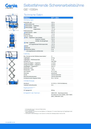 Scherenbühnen auf Rädern Genie GS-1330