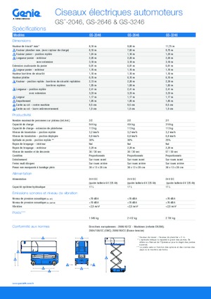 Scherenbühnen auf Rädern Genie GS-3246