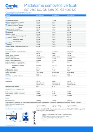 Scherenbühnen auf Rädern Genie GS-3369 DC