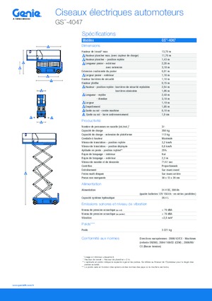 Scherenbühnen auf Rädern Genie GS-4047