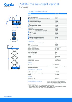 Scherenbühnen auf Rädern Genie GS-4047