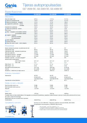 Scherenbühnen auf Rädern Genie GS-3369 BE