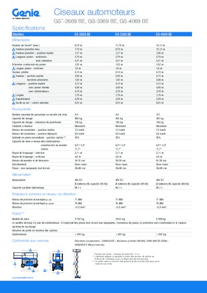 Scherenbühnen auf Rädern Genie GS-3369 BE