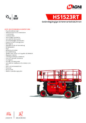 Scherenbühnen auf Rädern MAGNI HS1523RT