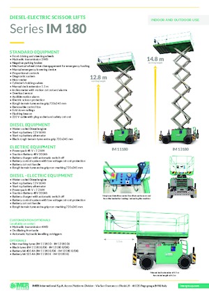 Scherenbühnen auf Rädern Imer IM 13180 E