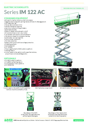 Scherenbühnen auf Rädern Imer IM 12122 AC