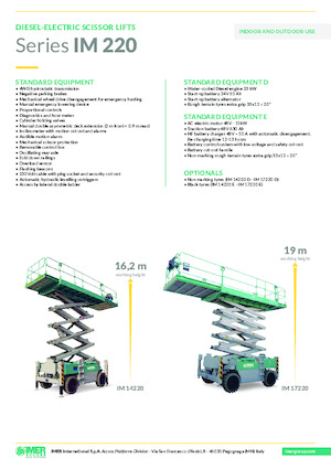 Scherenbühnen auf Rädern Imer IM 14220 D