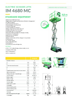 Scherenbühnen auf Rädern Imer IM 4680 MC