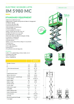 Scherenbühnen auf Rädern Imer IM 5980 MC
