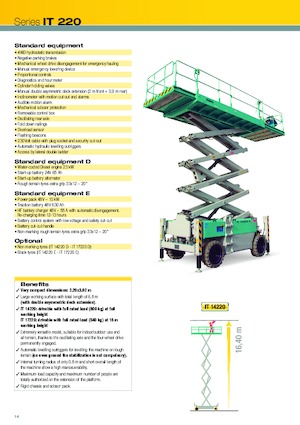 Scherenbühnen auf Rädern Iteco IT 14220 E