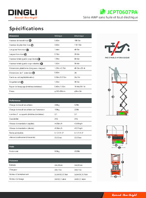 Scherenbühnen auf Rädern Dingli JCPT0607PA