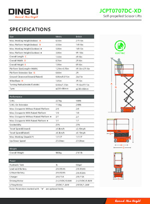 Scherenbühnen auf Rädern Dingli JCPT0707DC-XD