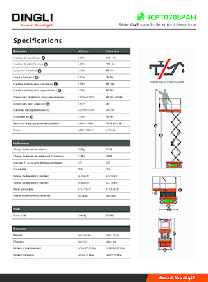 Scherenbühnen auf Rädern Dingli JCPT0708PAH