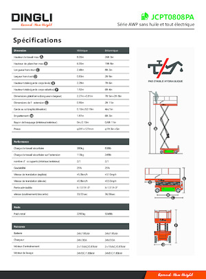 Scherenbühnen auf Rädern Dingli JCPT0808PA