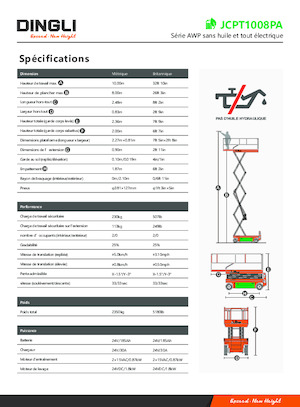 Scherenbühnen auf Rädern Dingli JCPT1008PA