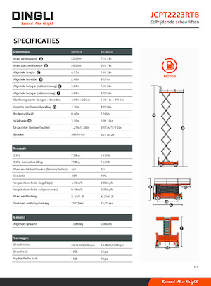 Scherenbühnen auf Rädern Dingli JCPT2223RTB