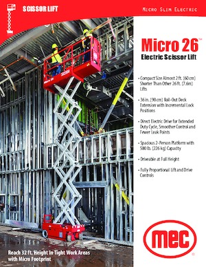 Scherenbühnen auf Rädern MEC Micro 26