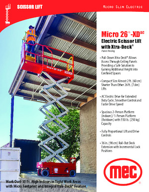 Scherenbühnen auf Rädern MEC Micro 26-XD
