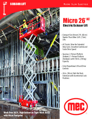 Scherenbühnen auf Rädern MEC Micro26®AC
