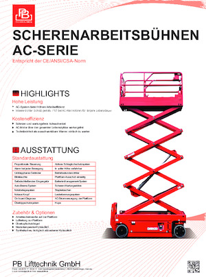 Scherenbühnen auf Rädern PB PB S100-12EZ