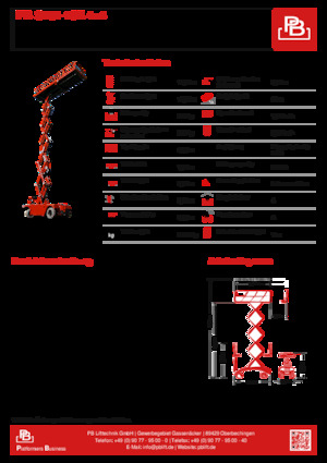 Scherenbühnen auf Rädern PB PB S151-19E 4×4