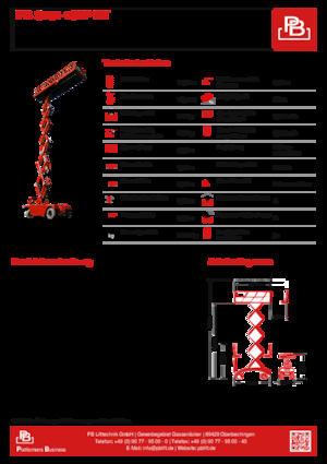 Scherenbühnen auf Rädern PB PB S151-19EP HT