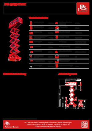 Scherenbühnen auf Rädern PB PB S160-14EZ