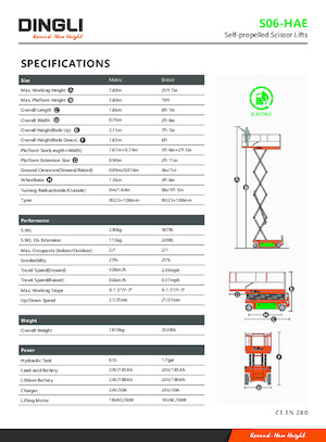 Scherenbühnen auf Rädern Dingli S06-HAE