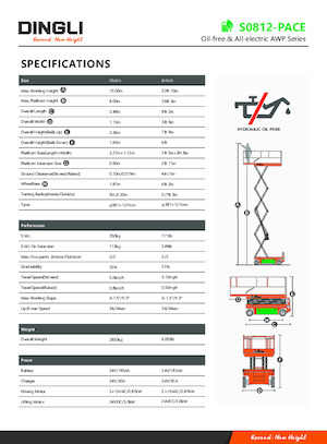 Scherenbühnen auf Rädern Dingli S0812-PACE