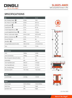 Scherenbühnen auf Rädern Dingli SL3025-AWD