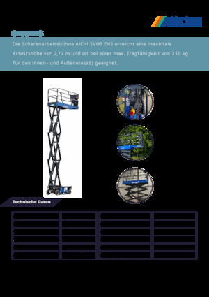 Scherenbühnen auf Rädern Aichi SV06ENS