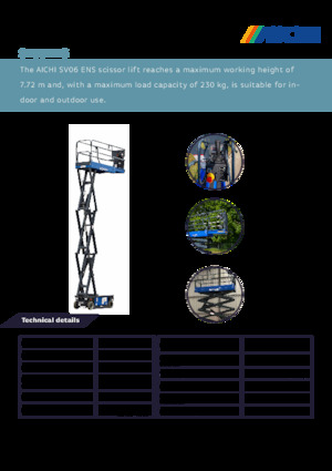 Scherenbühnen auf Rädern Aichi SV06ENS