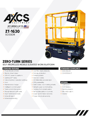 Scherenbühnen auf Rädern AXCS ZT-1630