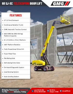 Teleskoparbeitsbühnen auf Rädern GMG 68 SJ-XC 